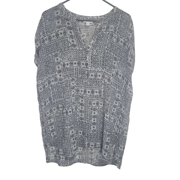J. Jill Tops - J Jill Women's Semi Sheer Geometric/Aztec Style Print Tunic‎ Size Large